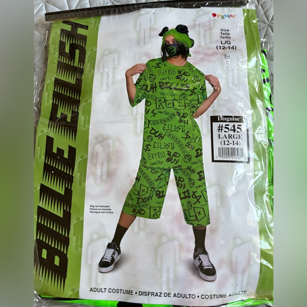 BILLIE EILISH Costume Halloween NEW Disguise Large (12-14) Adult NEW #545!